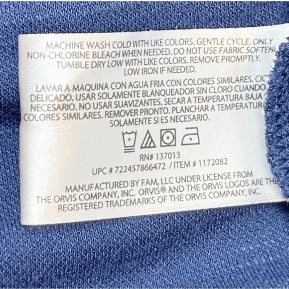ORVIS CLASSIC COLLECTION Men’s CASCADE Long Sleeve Slub Shirt Navy Blue Size S - Picture 7 of 8